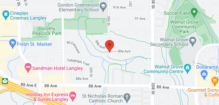 map of 8916 206TH STREET